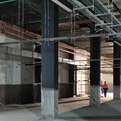 Отделочные работы подземного паркинга и технических помещений